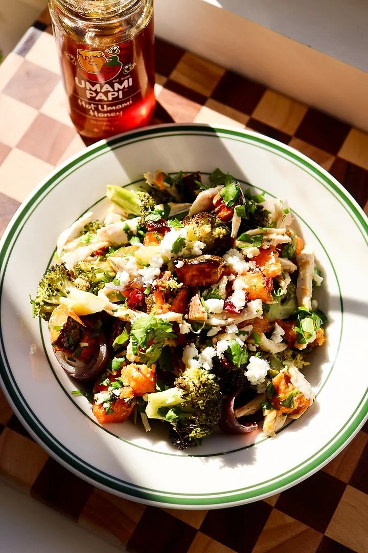 Poached Chicken Roast Sweet Potato Salad